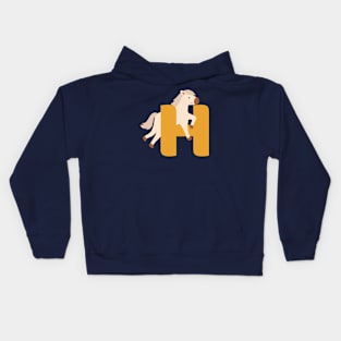 Animal alphabet H Kids Hoodie